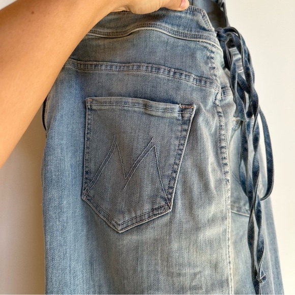 Mother Denim the Tie Back Knee Dress Fray in Tinge Size 26 - Picture 8 of 15